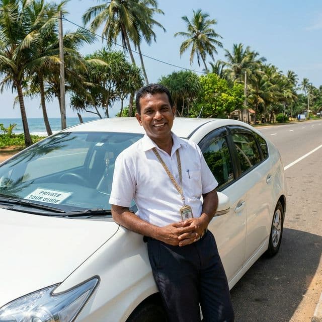 Chaminda with Toyota Prius